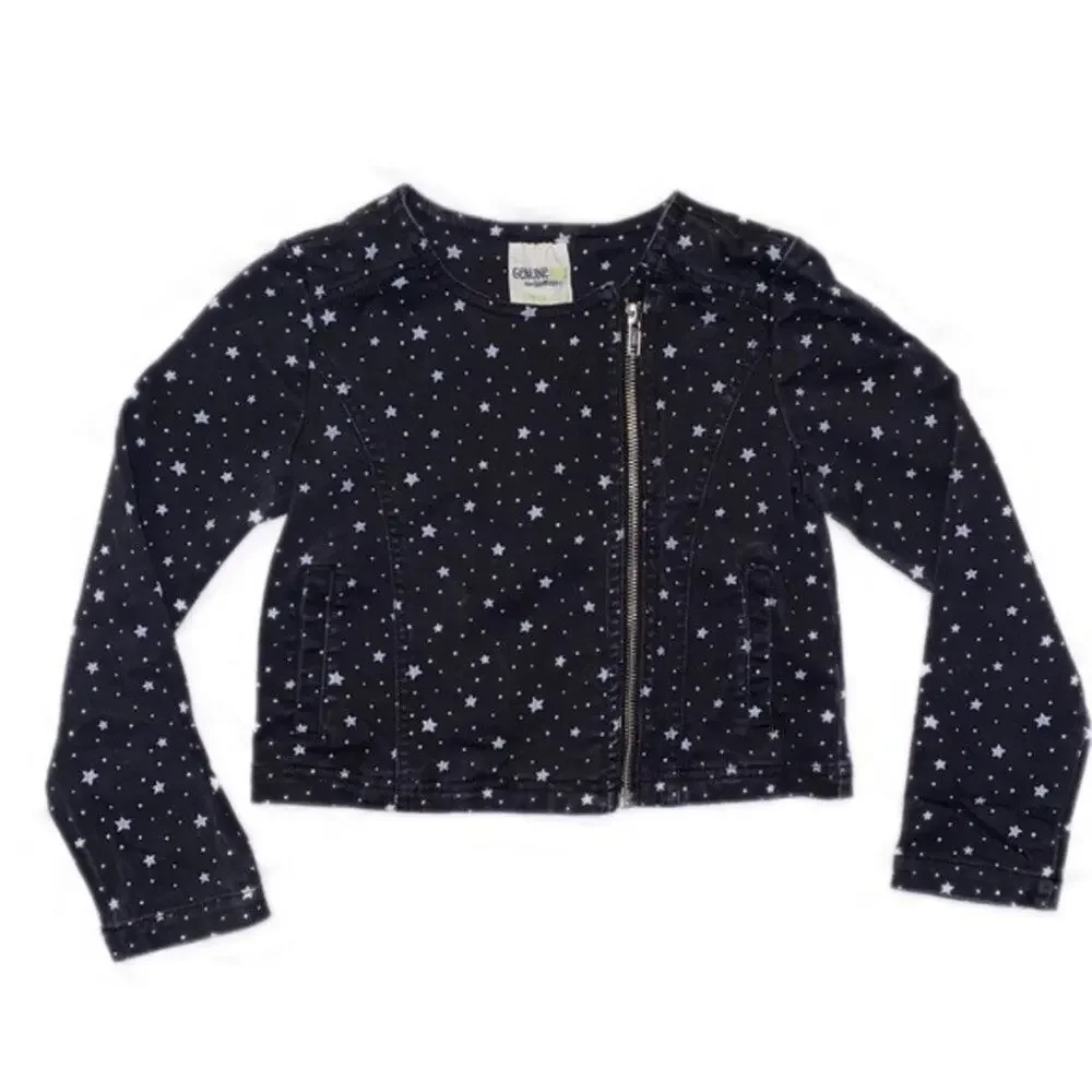 OshKosh Black Star Moto Jacket Size 6 / 6X